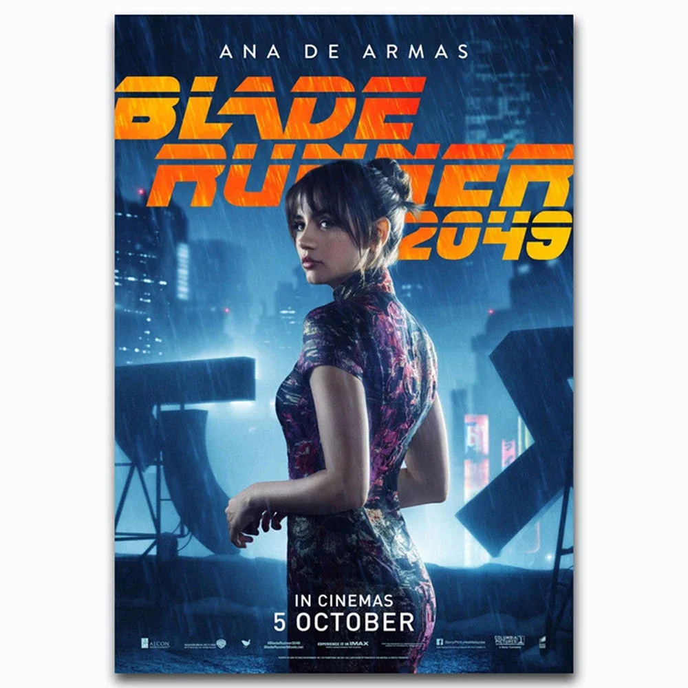 Póster Artístico De seda De película Ana De Armas Blade Runner 2049, decoración De pared, regalo