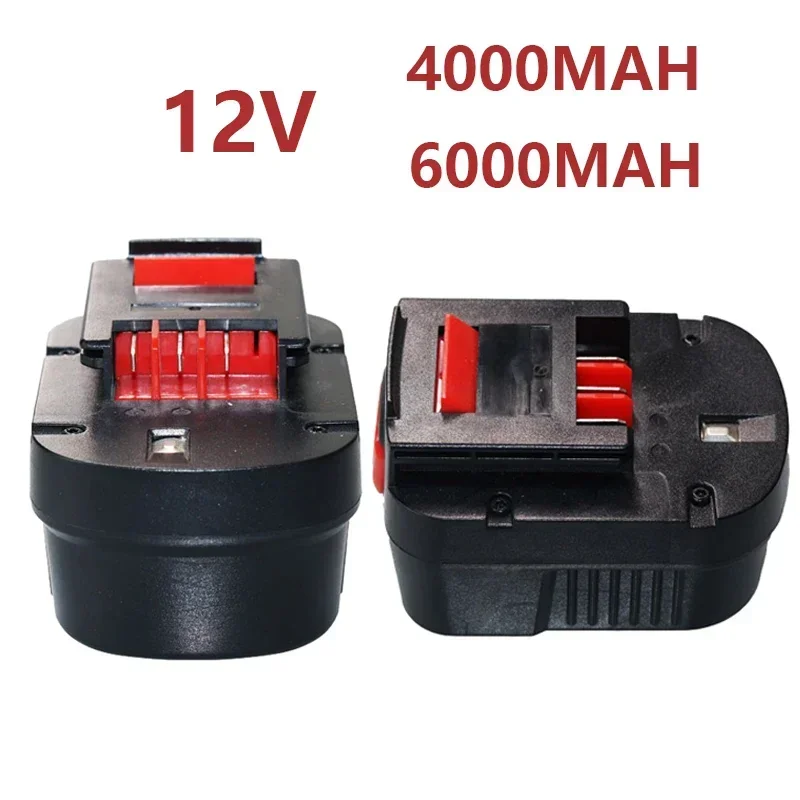 12V 4.0/6.0Ah For Black & Decker Electric tool battery A12 A12ex Fsb12 Fs120b A1712 Hp12k HP12 Replaced Replace By Ni-MH Battery