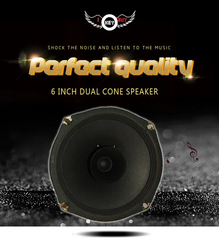 2개/세트 6인치 자동차 150W 듀얼 콘 스피커 음악 플레이어 범용 하이파이 오디오 홈 풀 레인지 혼