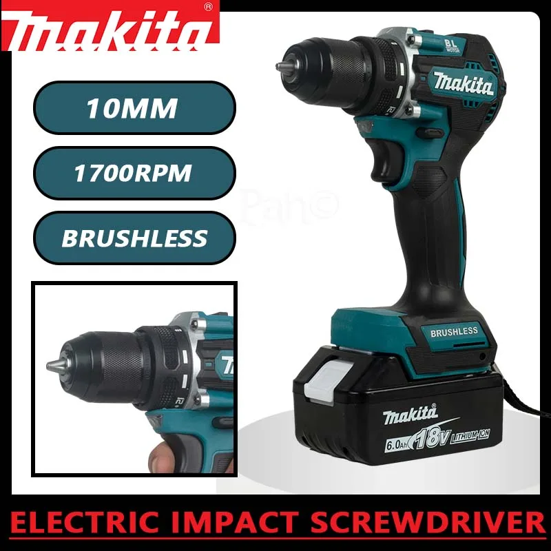 Makita 18V Battery DDF487  Screwdriver Brushless Electric Drill Impact Drill Of Decoration Team Power Tools For Makita