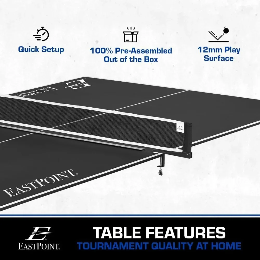 Décoration de table de ping-pong pliable à installation rapide, assemblage zéro nécessaire, portable pour n'importe quel espace, amusant pour les jeux de fête pour adultes et adolescents.