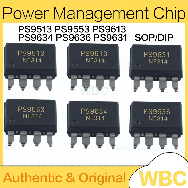 10PCS PS9513 PS9553 PS9613 PS9634 PS9636 PS9631 SOP8 DIP8 New Original Light Coupling