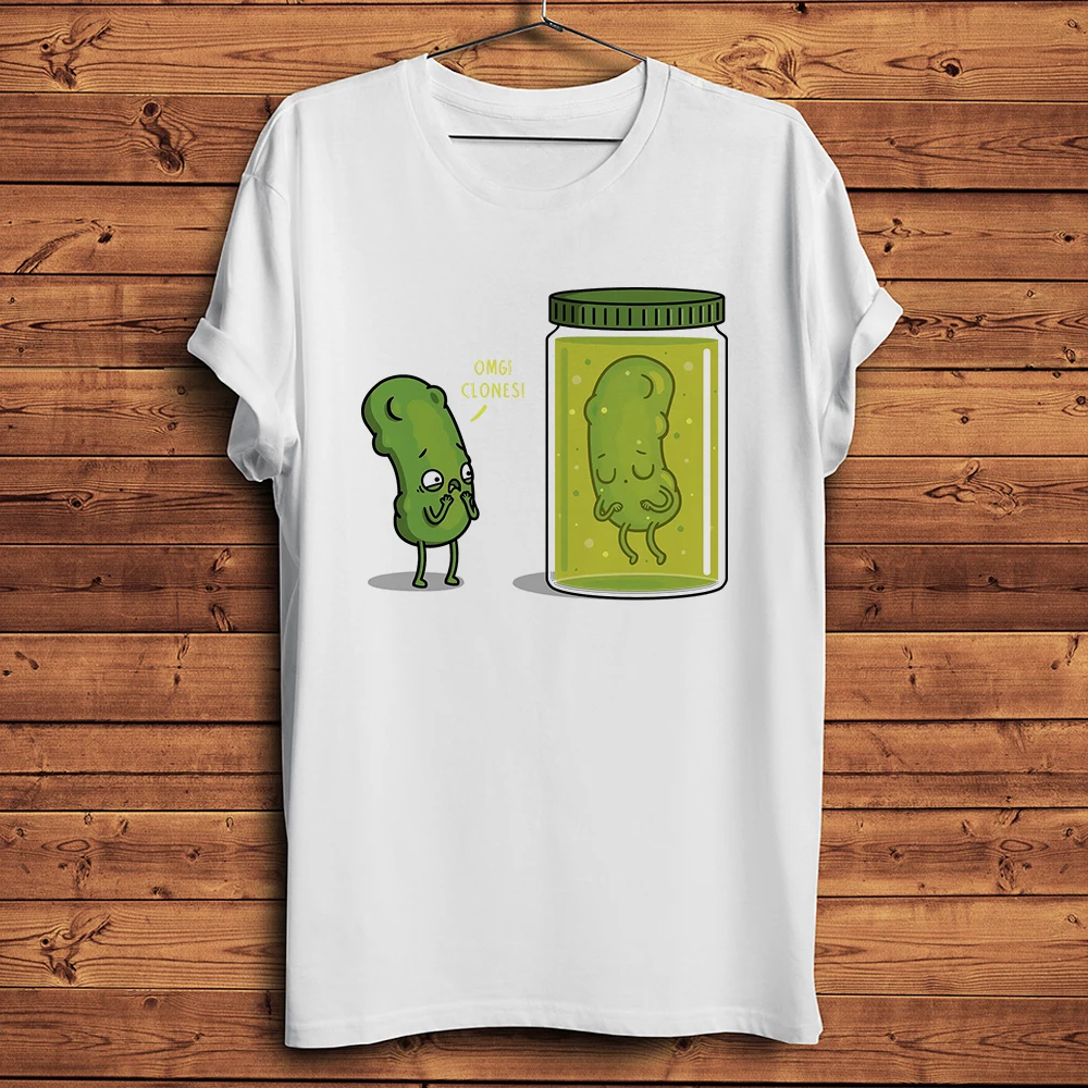 Popular Pickle Silly Pickled Cucumber Funny Daily TShirt Homme Short Sleeve Casual T Shirt Unisex Gift Tee breathable print