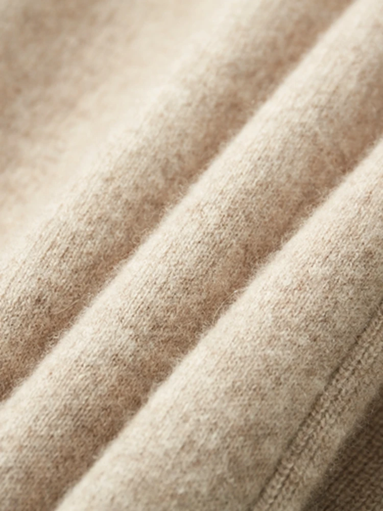 Men Hooded Sweater Suit Zipper Cashmere Cardigan Thick Casual Pants 100% Cashmere Knitwear Autumn Winter Warm Solid Soft Clothes
