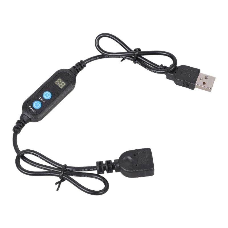 USB Timer Extension Cable 1-12 Hours Adjustable Countdown Switches Control For Aquariums Fan LED Lights 5V Power Saving