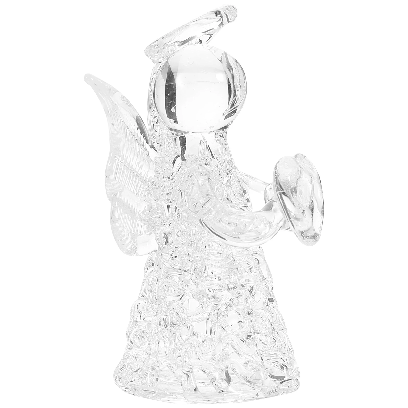 

1Pcs Blessing Angel Design Pendant Smooth Surface Elegant Decor for Various Places Glass Angel Decor Glass Adornment