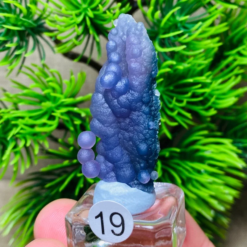 Natural Stone Indonesia Green Purple  Grape Agate Geode Crystal Mineral Specimen Quartz Cluster Raw Rock Decoration Healing Gift
