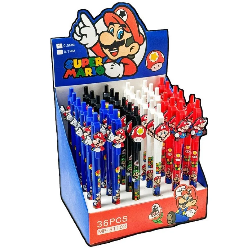 Super Mario Bros Mechanical Pencil Anime 0.5mm Press Automatic Mechanical Pencil School Office Supplies Student Stationery Gift