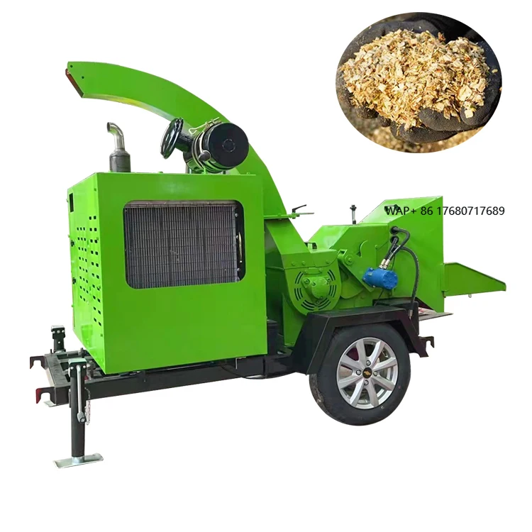 Machine Tree Branch 15hp Wood Shredder Mushroom Sawdust Branches Chipper