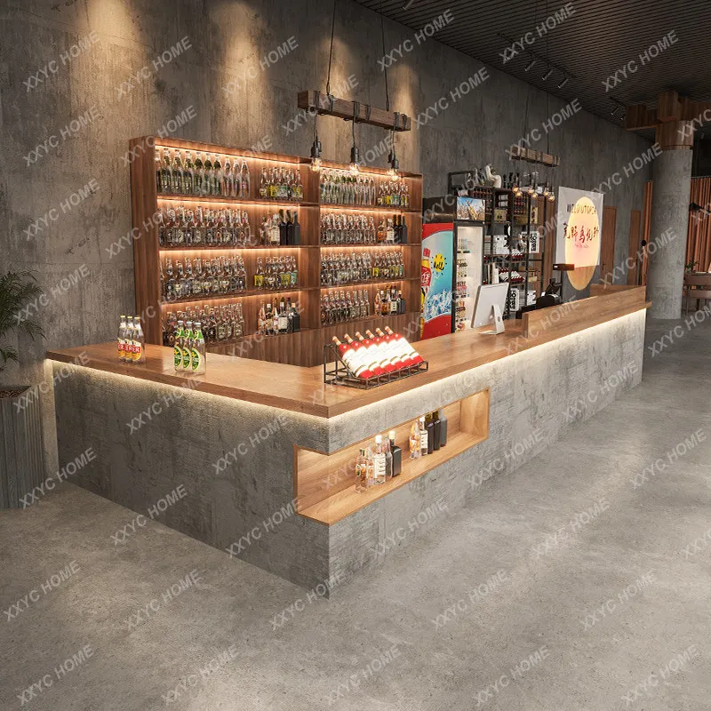 Industrial style gym hotel bar table checkout page barbecue restaurant catering reception desk hotel homestay corner