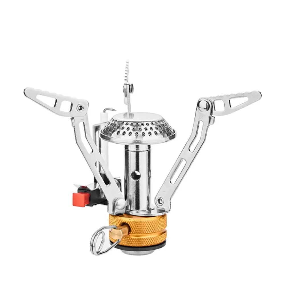 Ultralight 115g Stainless Steel Stove with Electronic Ignition and Adjustable Flame for Backpacking and Trekking