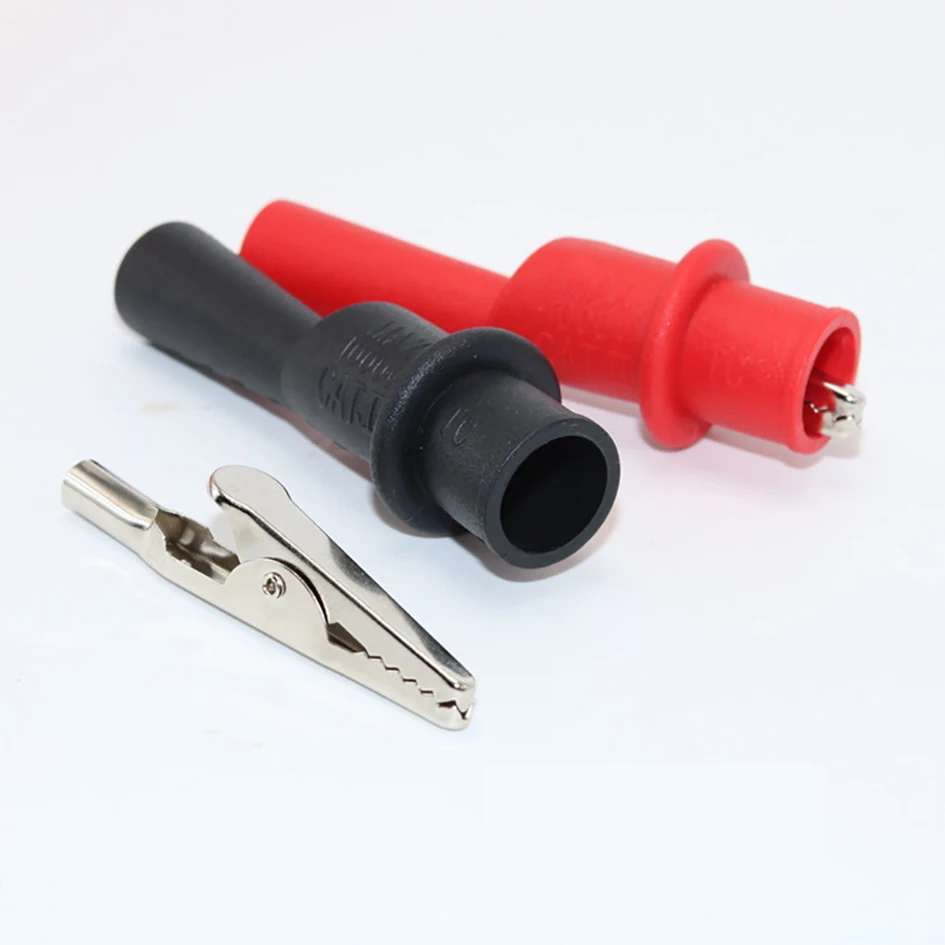 Red Black Multimeter Alligator Clips 1000V 10A Universal Meter Cables Pointed Circuit Metal Clip Wholesale