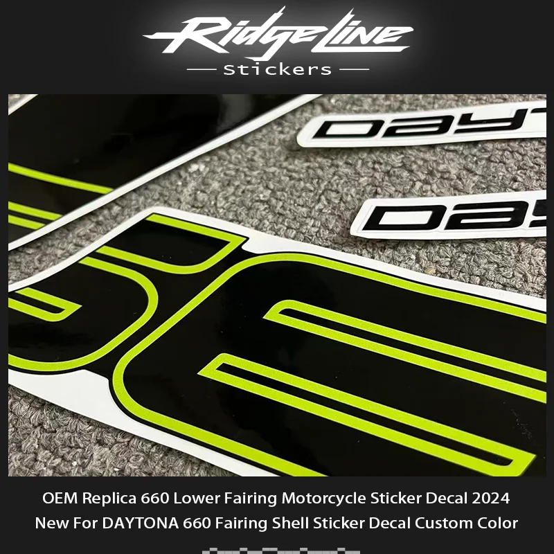 OEM طبق الاصل 660 السفلى هدية دراجة نارية ملصق مائي 2024 جديد ل DAYTONA 660 هدية شل ملصق مائي مخصص اللون