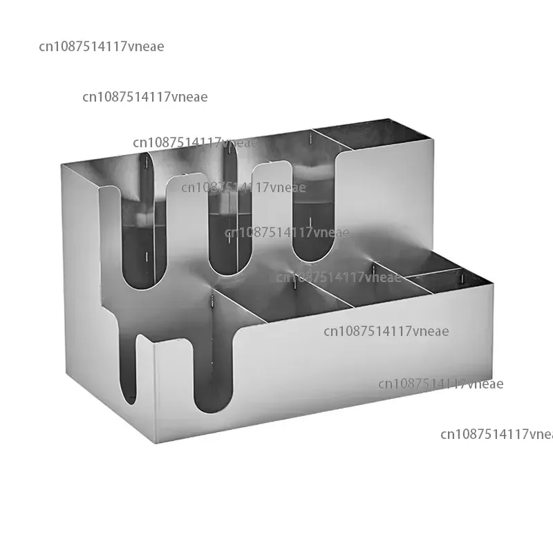Durable Stainless Steel Four-Grid Cup Divider Holder Bar Accessories for Coffee Tea Milk Utensils