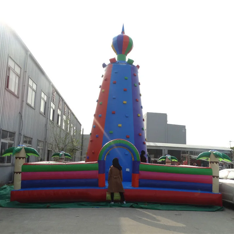 Customizable 0.55mm PVC inflatable climbing wall / inflatable rock climbing wall for children