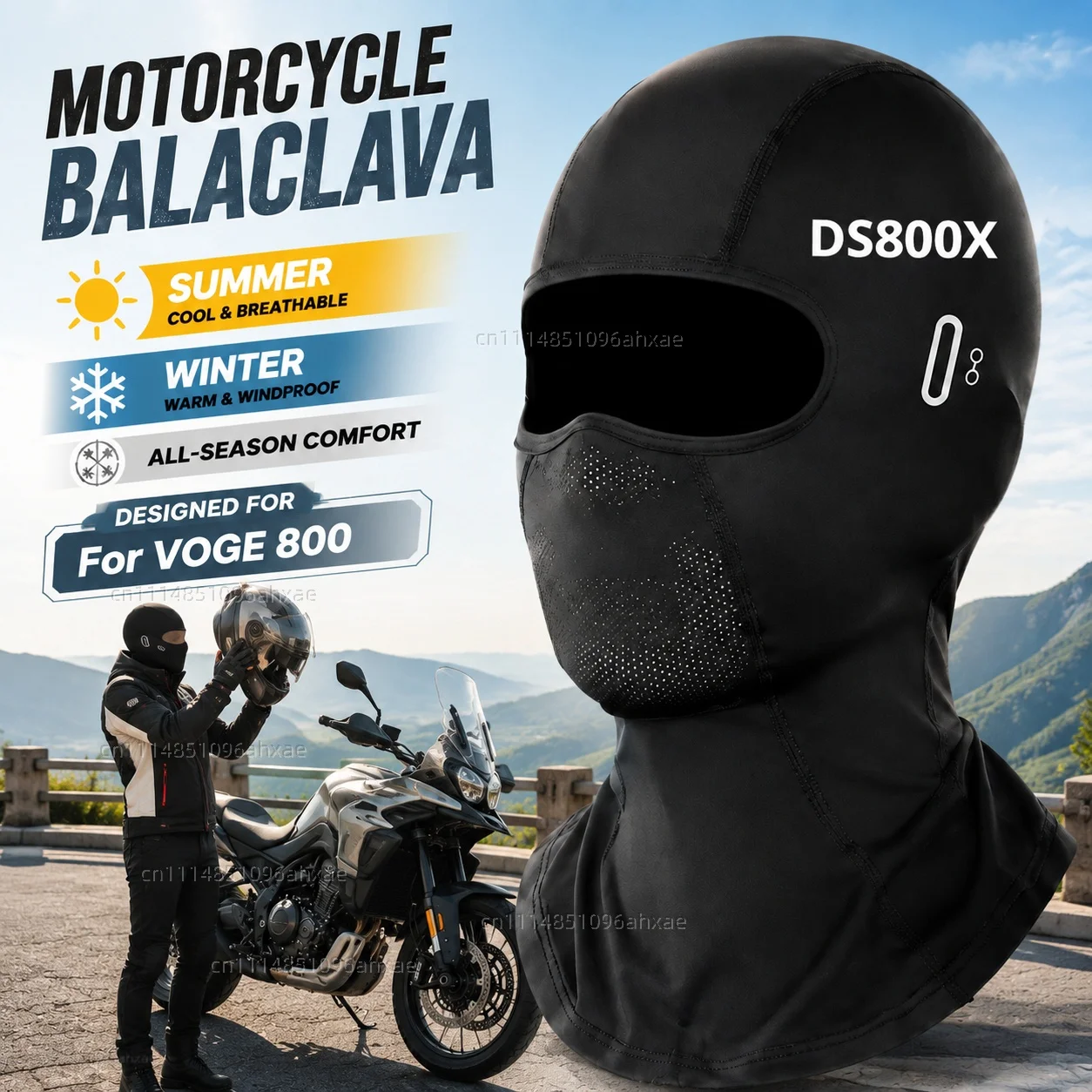 For VOGE 800 RALLY DSX 800 DSX800 Motorcycle Balaclava Summer Glasses Face Breathable Hole Winter Warm breathable waterproof