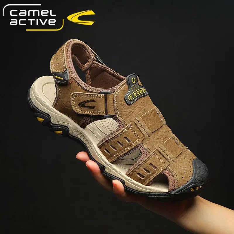 Camel Active Hot Sale New Fashion Summer Leisure Beach Men Shoes High Quality Leather Sandals The Big Yards Men\'s Sandals LT2188