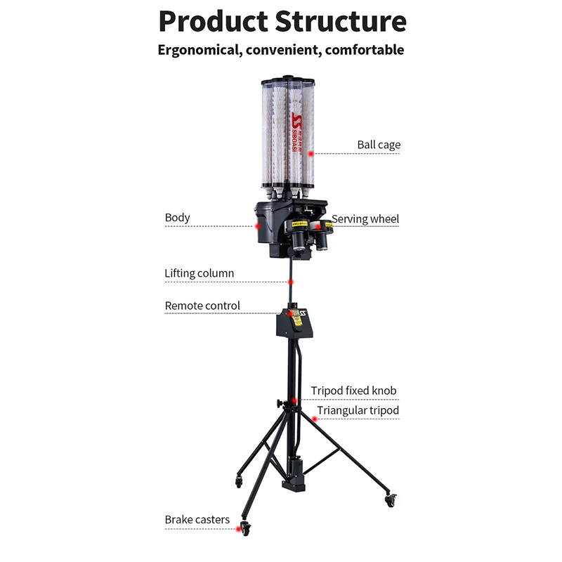 APP Control Automatic Badminton Shuttlecock Machine B2202A Badminton Shooting Machine