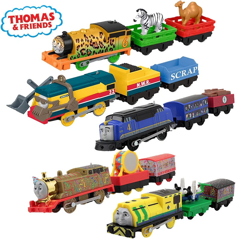 Thoma-Coche de juguete eléctrico de Thomas y sus amigos, Original, 1:43, trenes fundidos a presión, modelo de Metal, Motor, juguete de tren, Utiliza batería