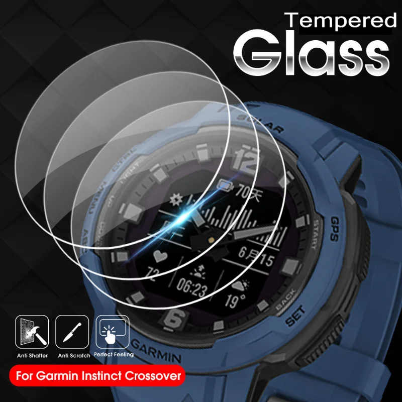 1-5pcs Tempered Glass for Garmin Instinct Crossover Smartwatch Screen Protectors Anti-scratch Protective Film for Garmin Watch