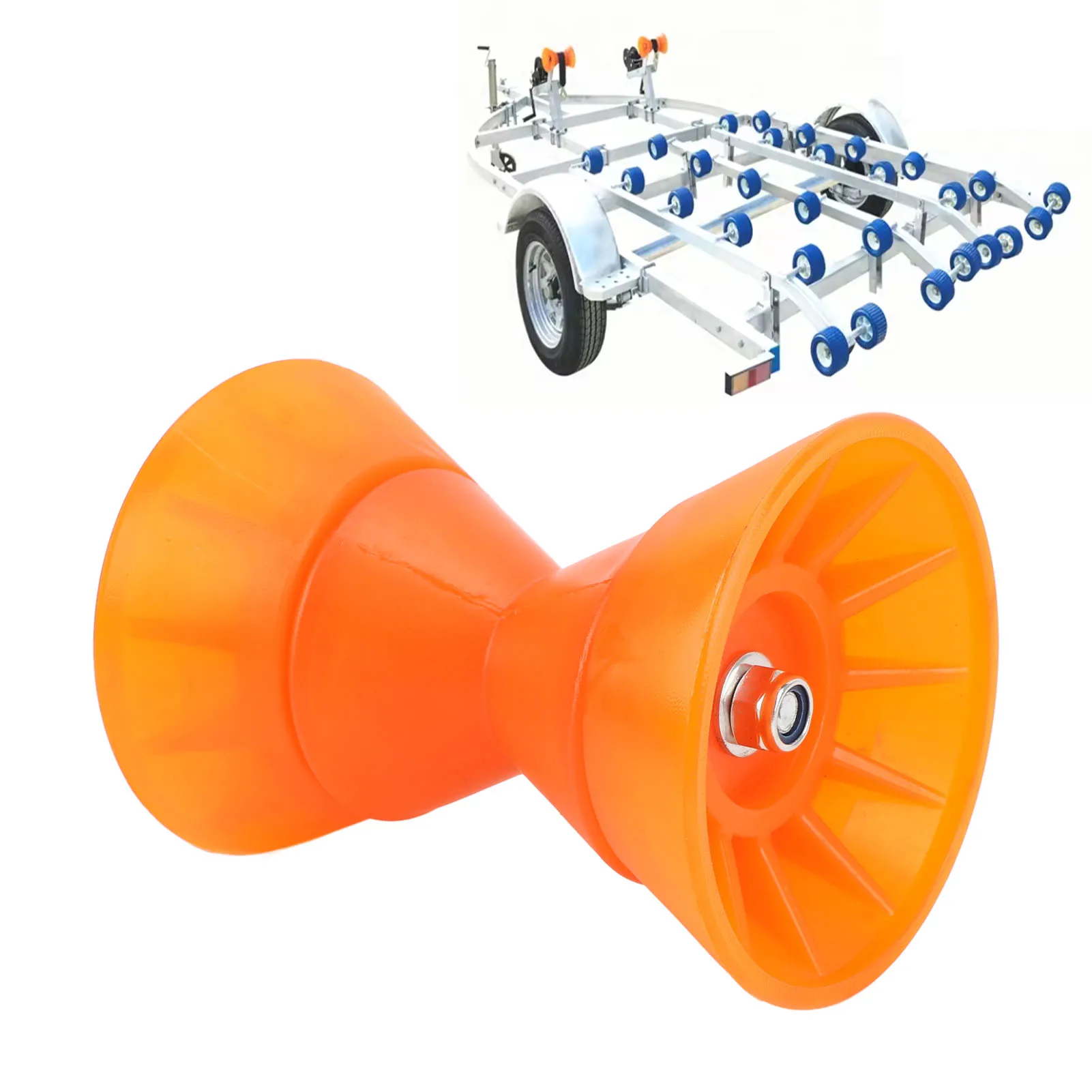 

Ролик для лодочного прицепа с полиуретановым покрытием, вал 1/2 дюйма, длина 6,9 дюйма, амортизирующая подушка, ограничительный ролик для яхт и морского транспорта