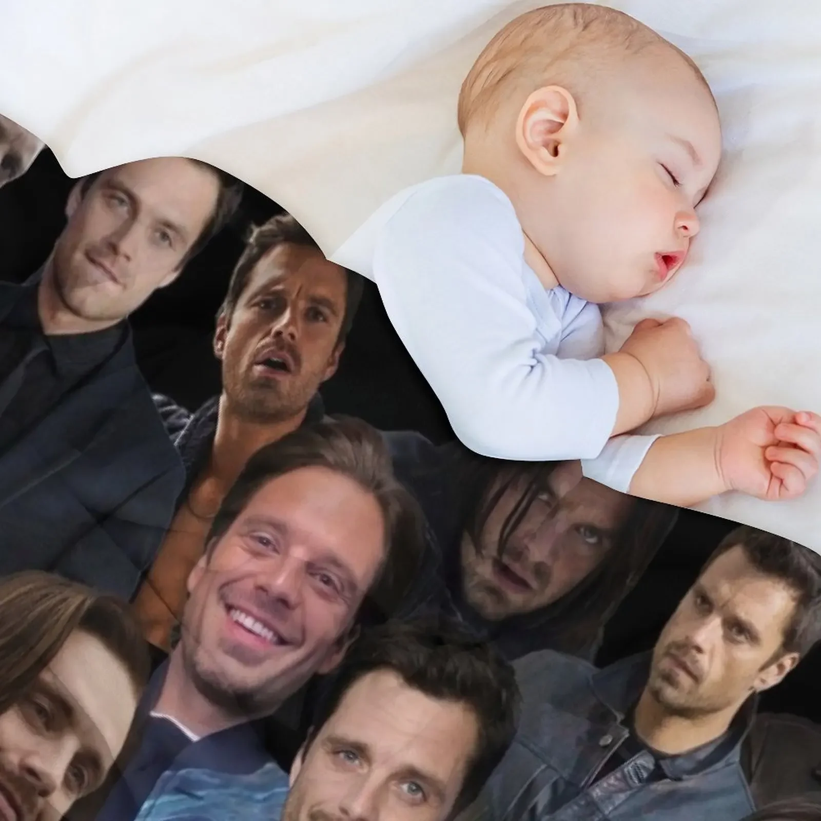 sebastian collage Throw Blanket Nap Thermals For Travel Furry Soft Big Blankets