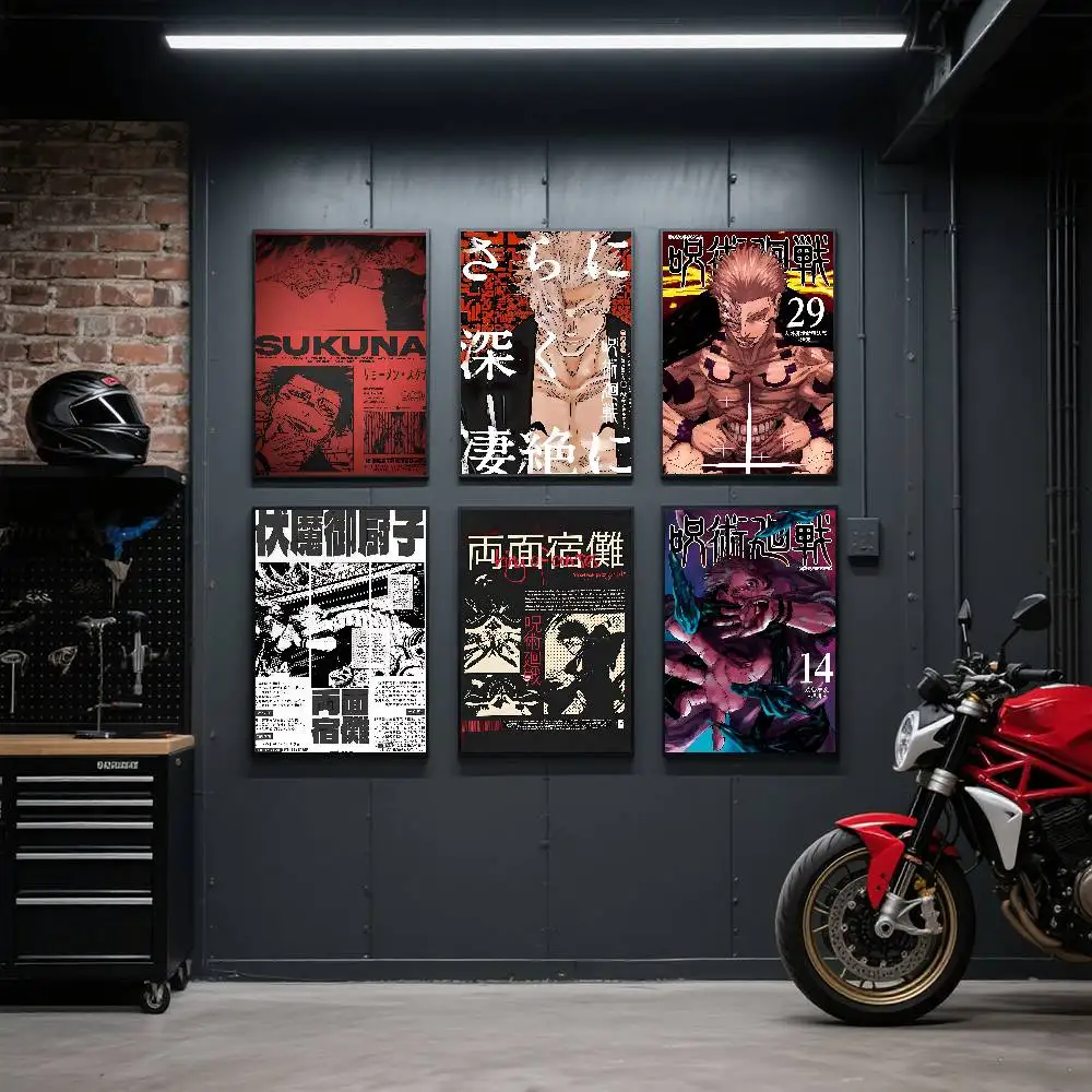 Ryomen Sukuna Poster Kunstdruck im Anime-Stil, Heimdekoration, ideales Geschenk, perfekte Raumdekoration
