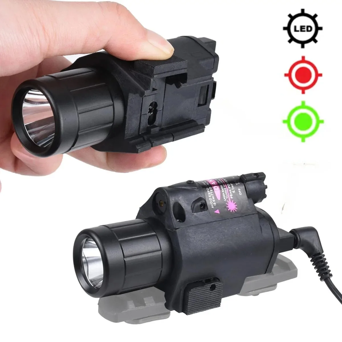 Linterna táctica láser rojo interruptor remoto para Glock 17 19