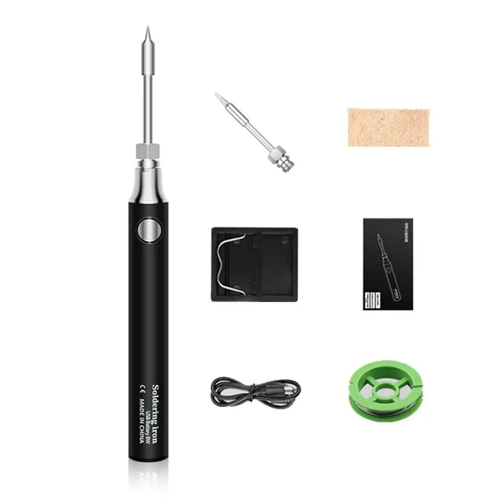 Wireless Mini USB Soldering Iron Set 5V 8W Portable Soldering Pen Home Repair Tool Fast Heating