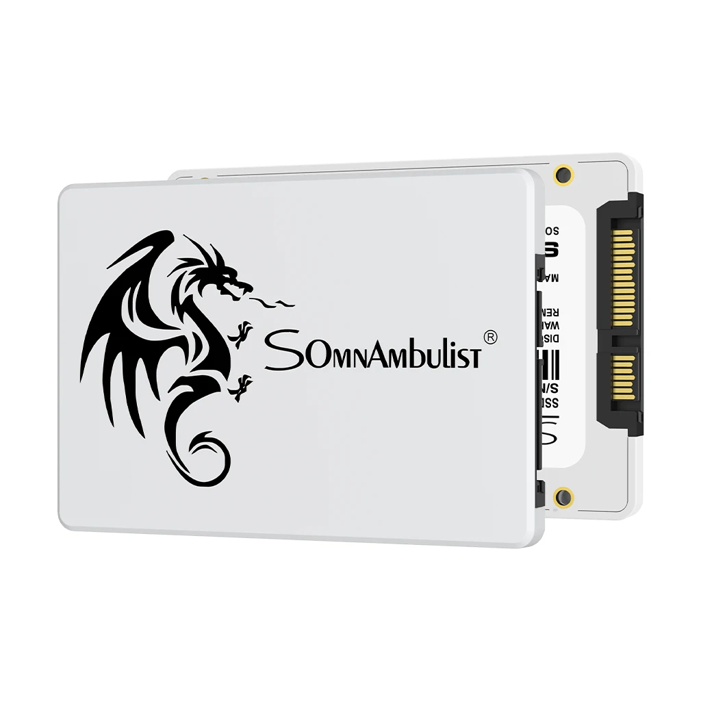דיסק קשיח SSD של SomnAmbulist בנפחים של 2.5GB, 64GB, 128GB, 256GB ו-512GB למחשבים ניידים ושולחניים Sata3 בנפחים של 120GB, 240GB ו-480GB