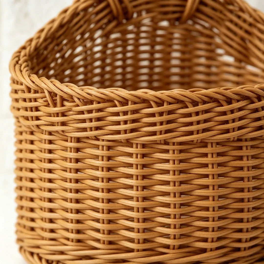 Handgewebter Hängender Rattan-Aufbewahrungskorb Weihnachtliche Wanddekoration Organizer für Küche Bad Kinderzimmer Schrank Café Blumentopf – Detail 11