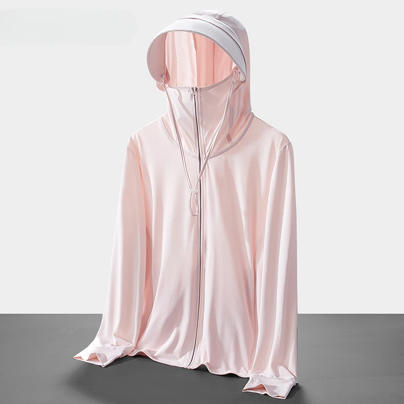 Men's Sun Protection Jacket Summer Lightweight Detachable Brim Outdoor Jogging Fitness Coat Couple's Sun Protection Clothing