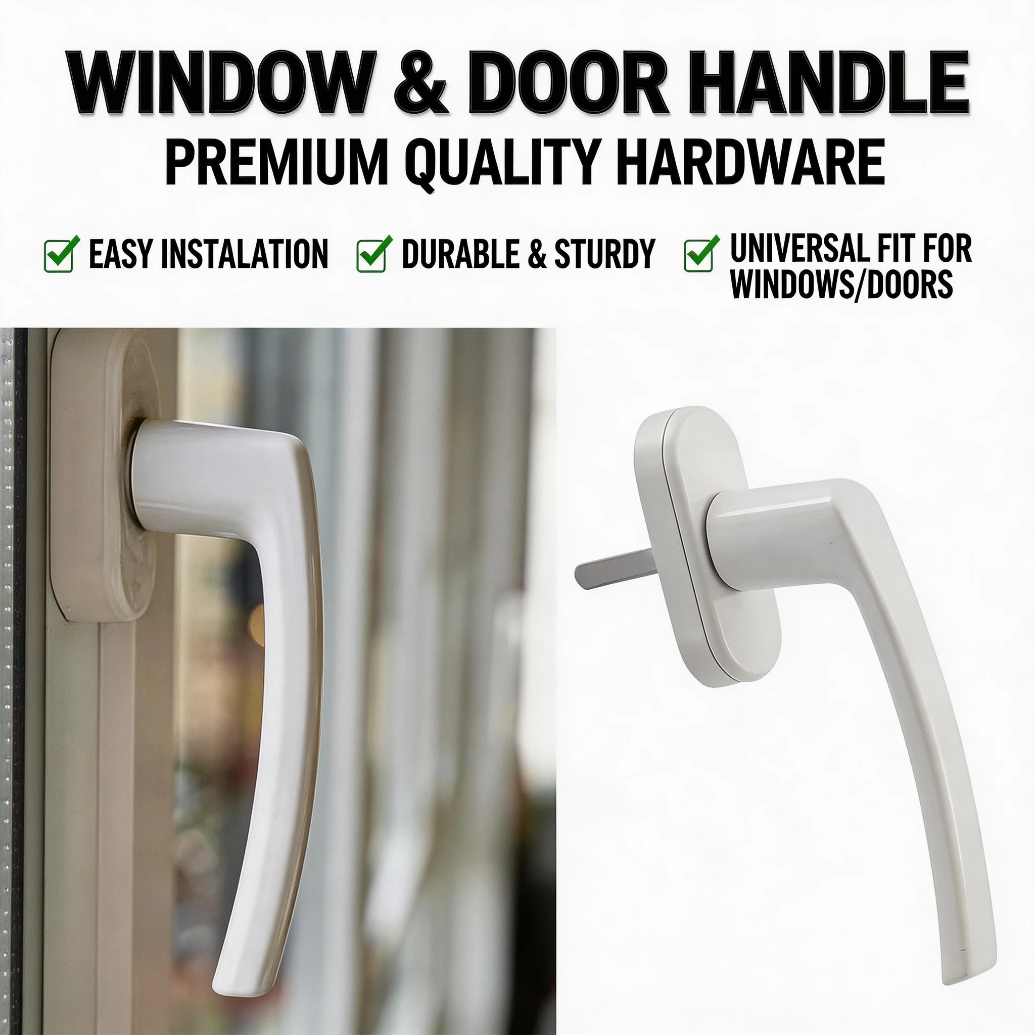 

Window Handle Durable Alloy Plastic Steel Door Window Lock Sliding Window Anti Slip Child Safety Lock Home Hardware Accessories