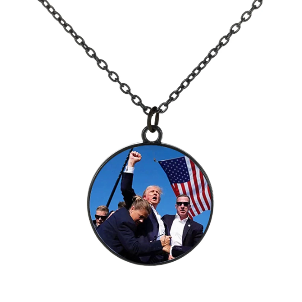 Trump Brooch Pin Souvenir Donald Trump 2024 Survived Shot At Election Rally Metal Lapel Pins Independence Day Decor Memory Gifts