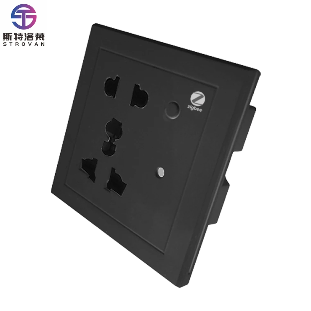 

STLF Tuya Wifi Smart AU Universal Wall Outlet QC 2 USB Ports Echo Google Home Voice App Control Tempered Glass-UK US EU Compatib