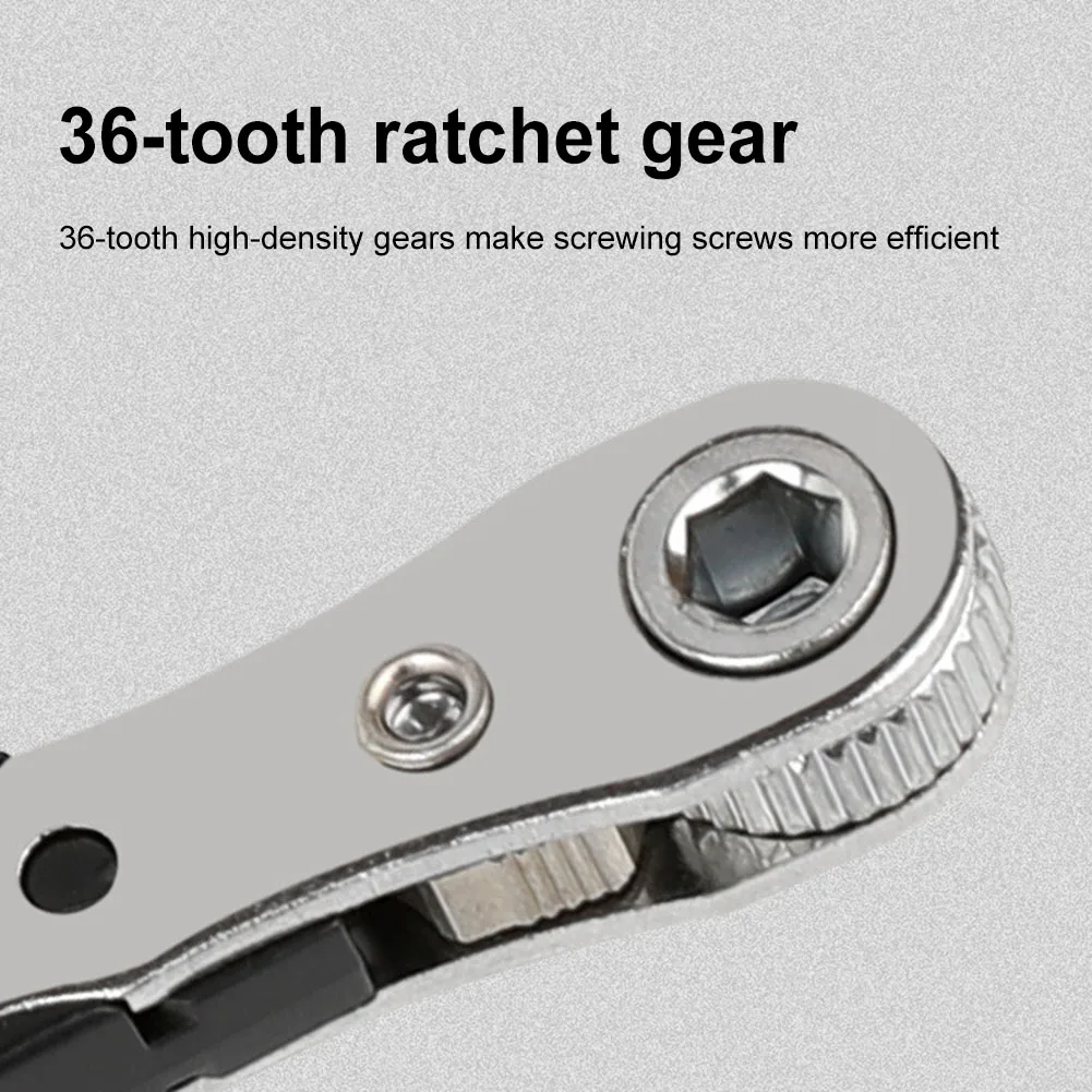 

Шестигранный ключ с храповым механизмом, 36-зубчатая отвертка, быстроразъемный гаечный ключ, токарный ключ для ремонта автомобиля