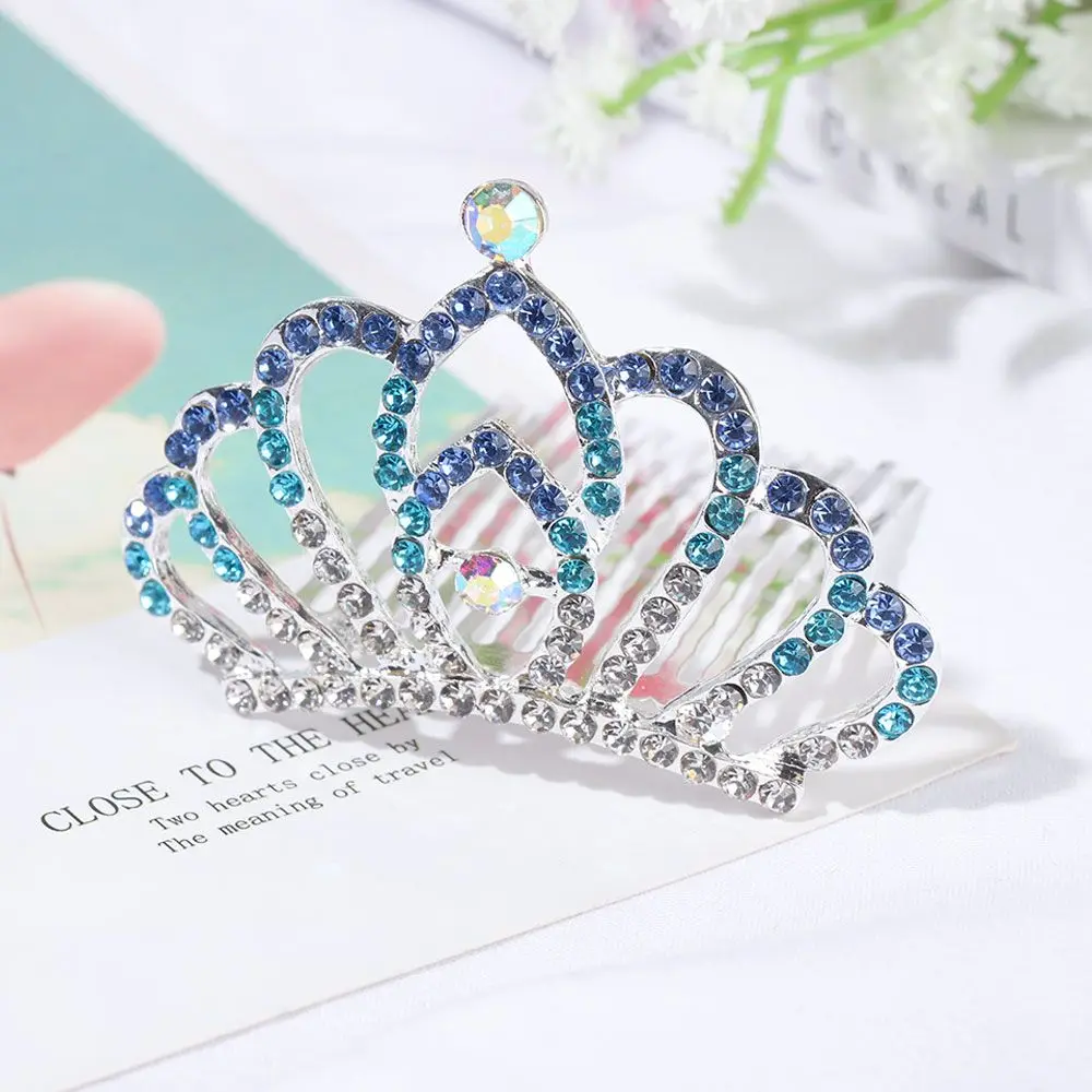 

Girl Crystal Party Crown Comb Rabbit Hairpin Children's Headwear