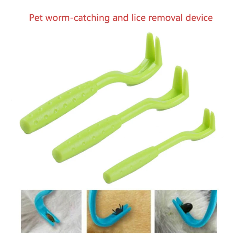 

3 Pack Pet Flea Tick Remover Hook Tweezers Set, Tick Puller Removal Tool for Dogs And Cats