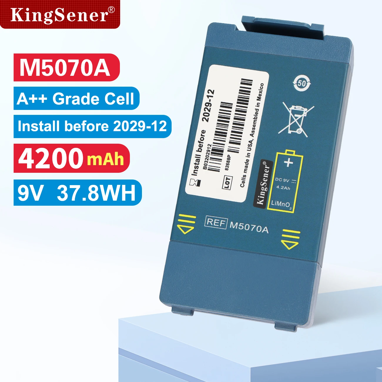 Imagem -01 - Kingsener 2029 M5070a Bateria de Substituição para Ksephilips Heartstart Home Onsite Aed Frx Hs1 Defibrillador M5066a M5067a 387wh kingsener 2029 m5070a bateria de substituicao para ksephilips heartstart home onsite aed frx hs1 defibrillador m5066a m5067a 387wh 01