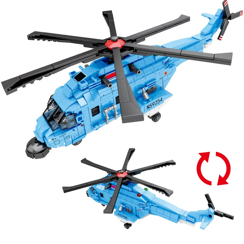 

United States Military Vehicle Bricks H-92 Superhawk Armord Helicopters Batisbricks Building Block Figures Toys For Boys Gifts