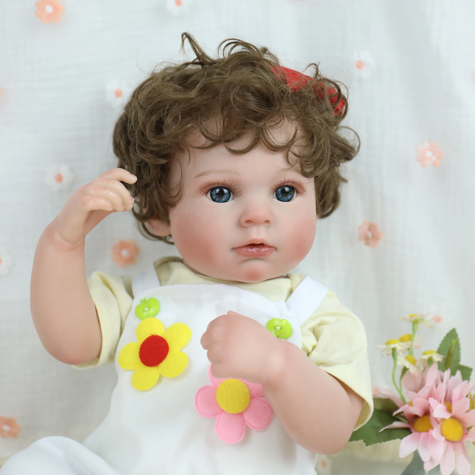 50 سنتيمتر الانتهاء رسمت تولد من جديد دمية طفل فتاة نابض بالحياة الوليد طفلة كامل الجسم سيليكون الفينيل لينة الصغار هدية الكريسماس لعبة #2