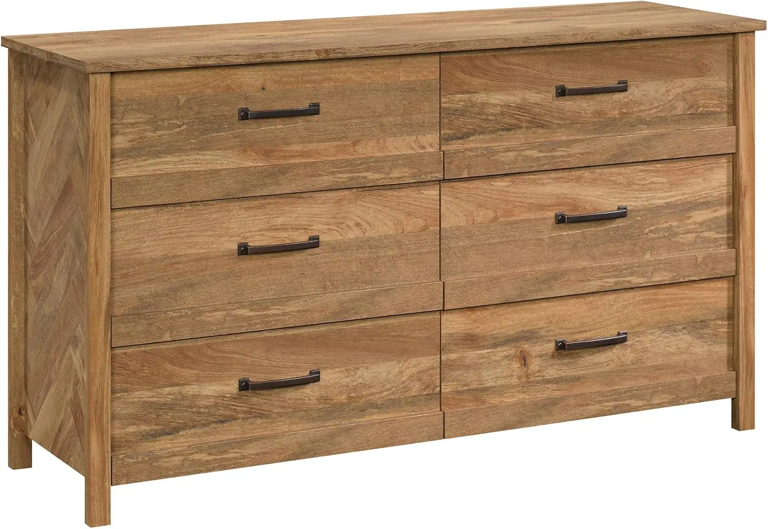 Bedroom Dresser Made of Wood in Sindoori Mango Color with 6 Drawers