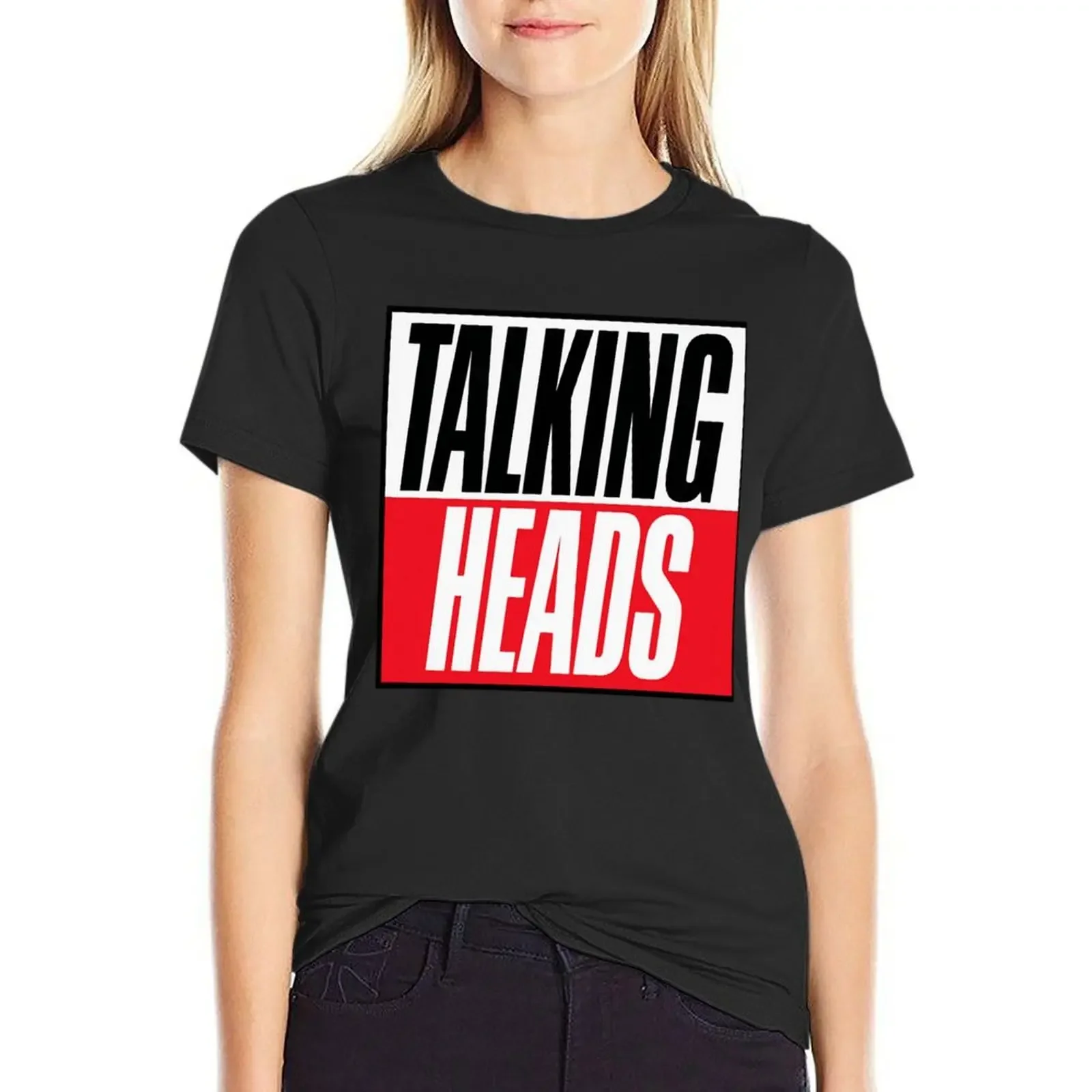 

Talking heads logo T-Shirt oversized customs design your own funny Female clothing designer clothes Women luxury