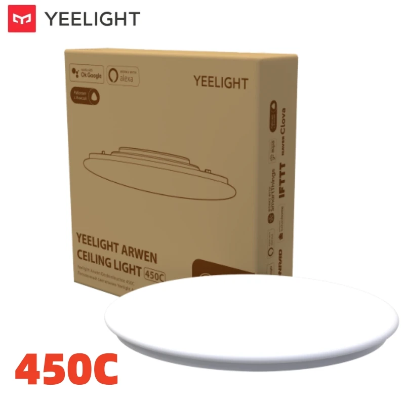 YEELIGHT Arwen Plafondlamp 450C/550C WiFi RGB Kleuren Achterverlichting 6500K Spraakassistent Voor Mi Home Google Alexa SmartThings App