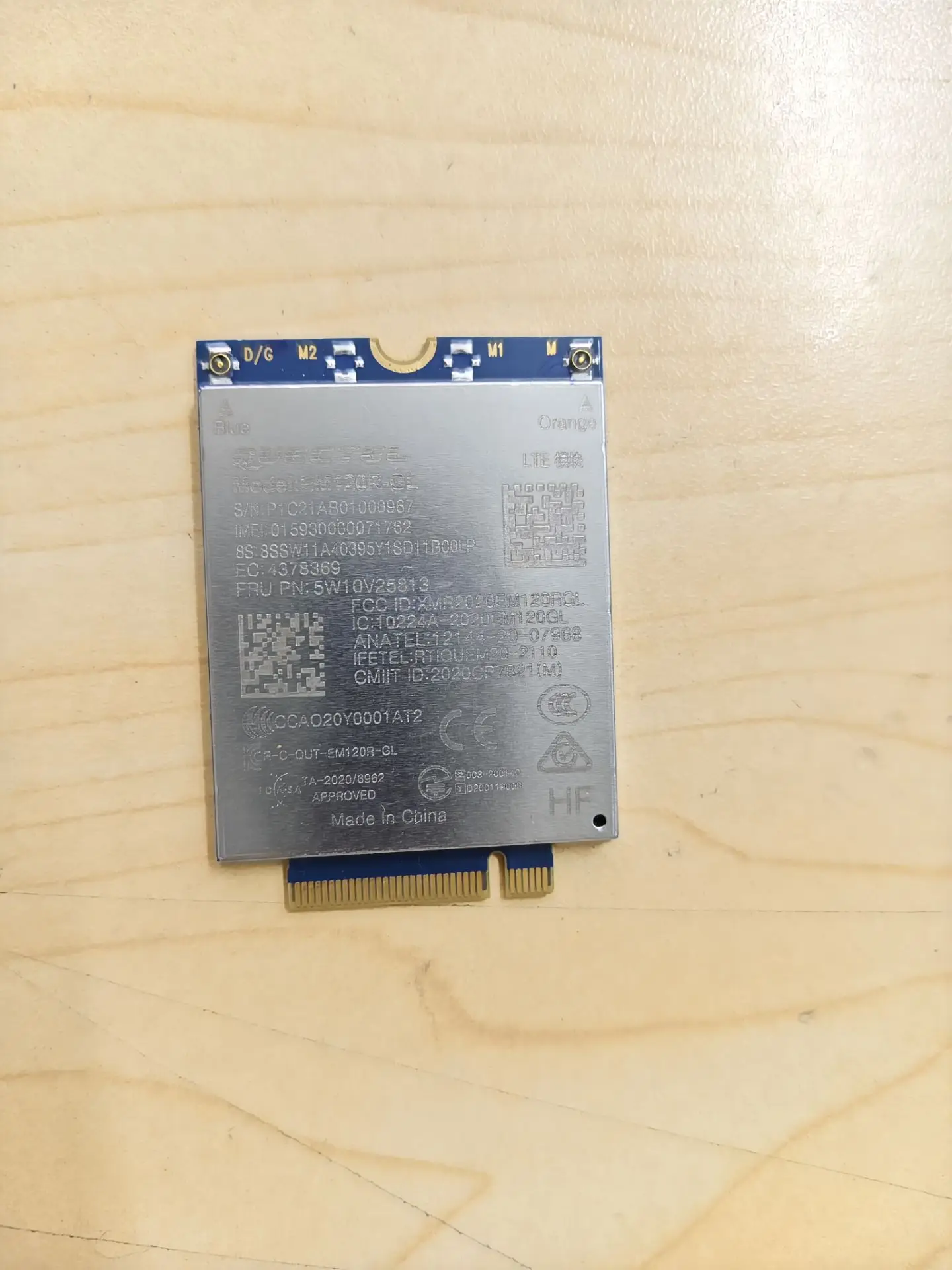 Used EM120R-GL LTE-A Cat12 4G M.2 Module FRU 5W10V25813 for X1 Yoga 6th T14 T15 L14 L15 P14s P15s P15v T15p Gen2 Laptop
