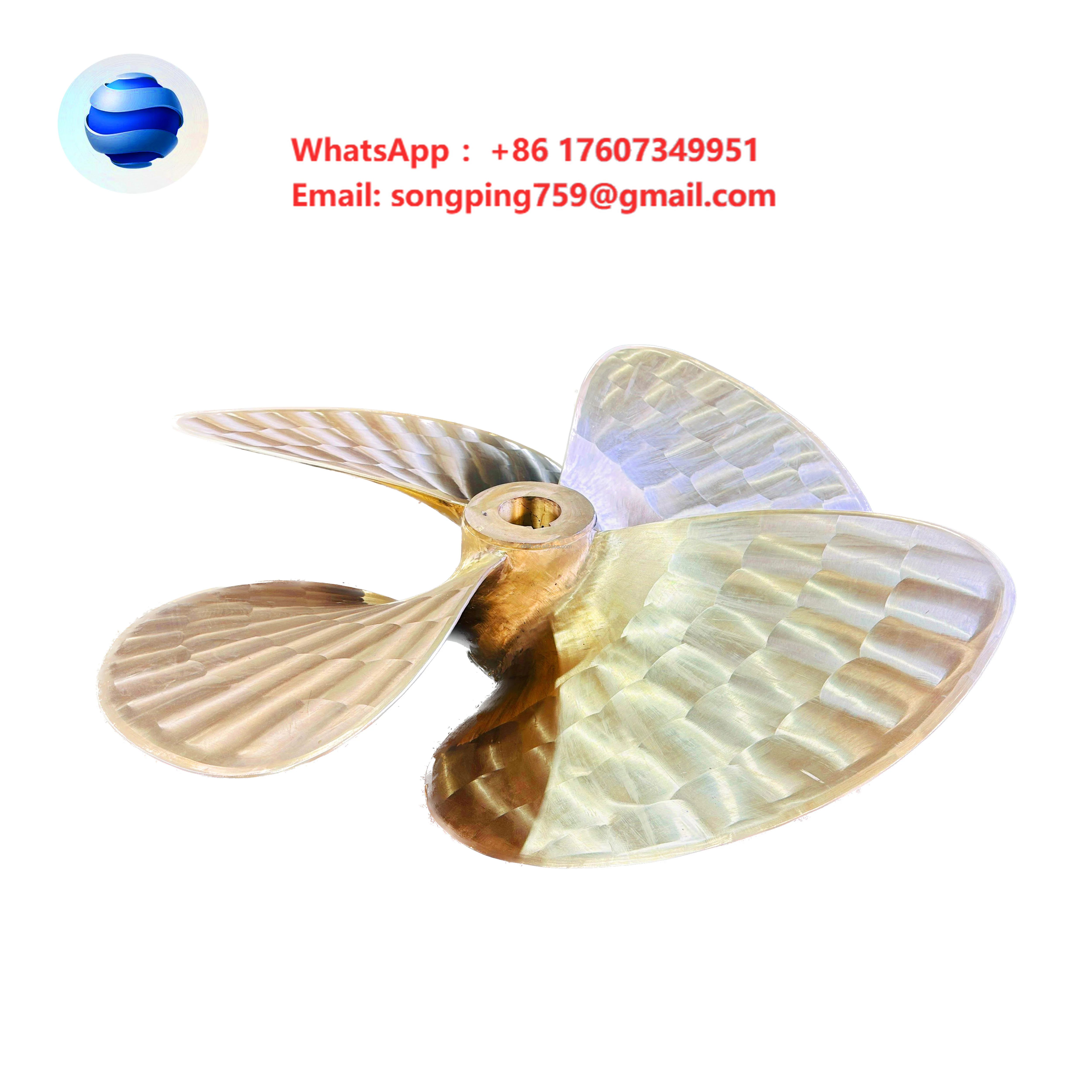 Propeller 4 Blades 1350 Diameter Stainless Steel Bronze Outboat Boat Propellers