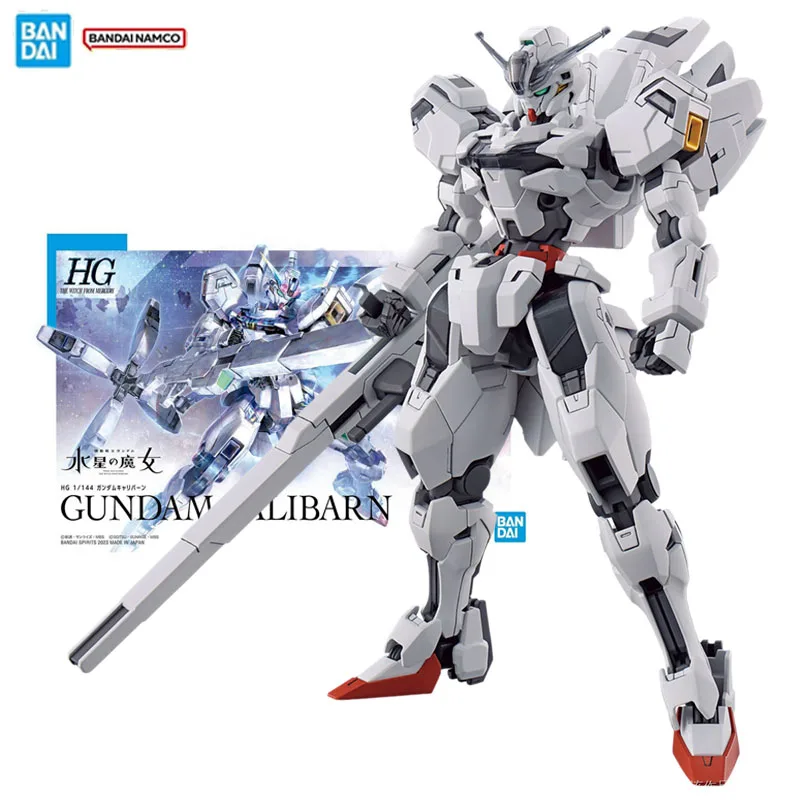 Bandai Original figura Gundam modelo Kit figuras de Anime HG TWFM 1/144 Gundam Calibarn colección modelo figuras de acción de juguete