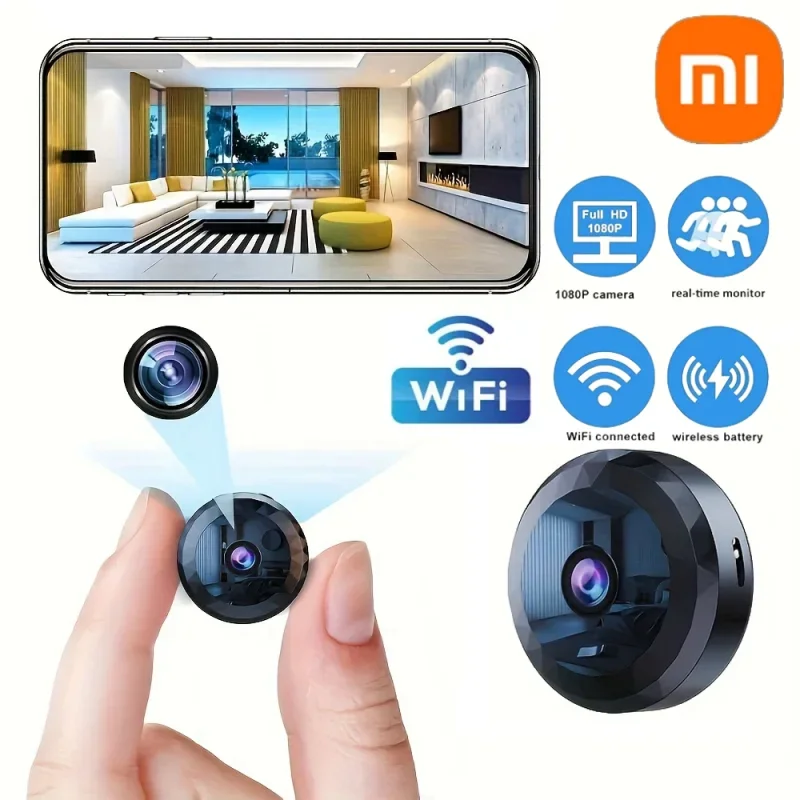 Xiaomi-minicámara de seguridad inalámbrica, videocámara de 1080P HD con WiFi, protección de seguridad, videovigilancia por voz, versión nocturna