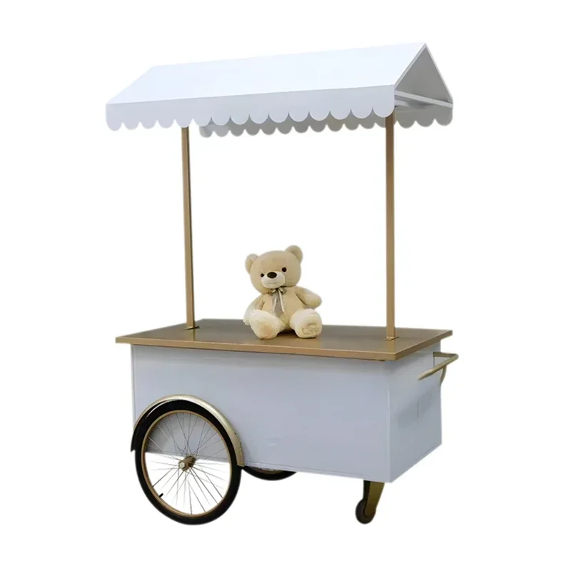 

wrought iron shopping mall promotional display stall cart haute couture products multifunctional outdoor, moving stall cart