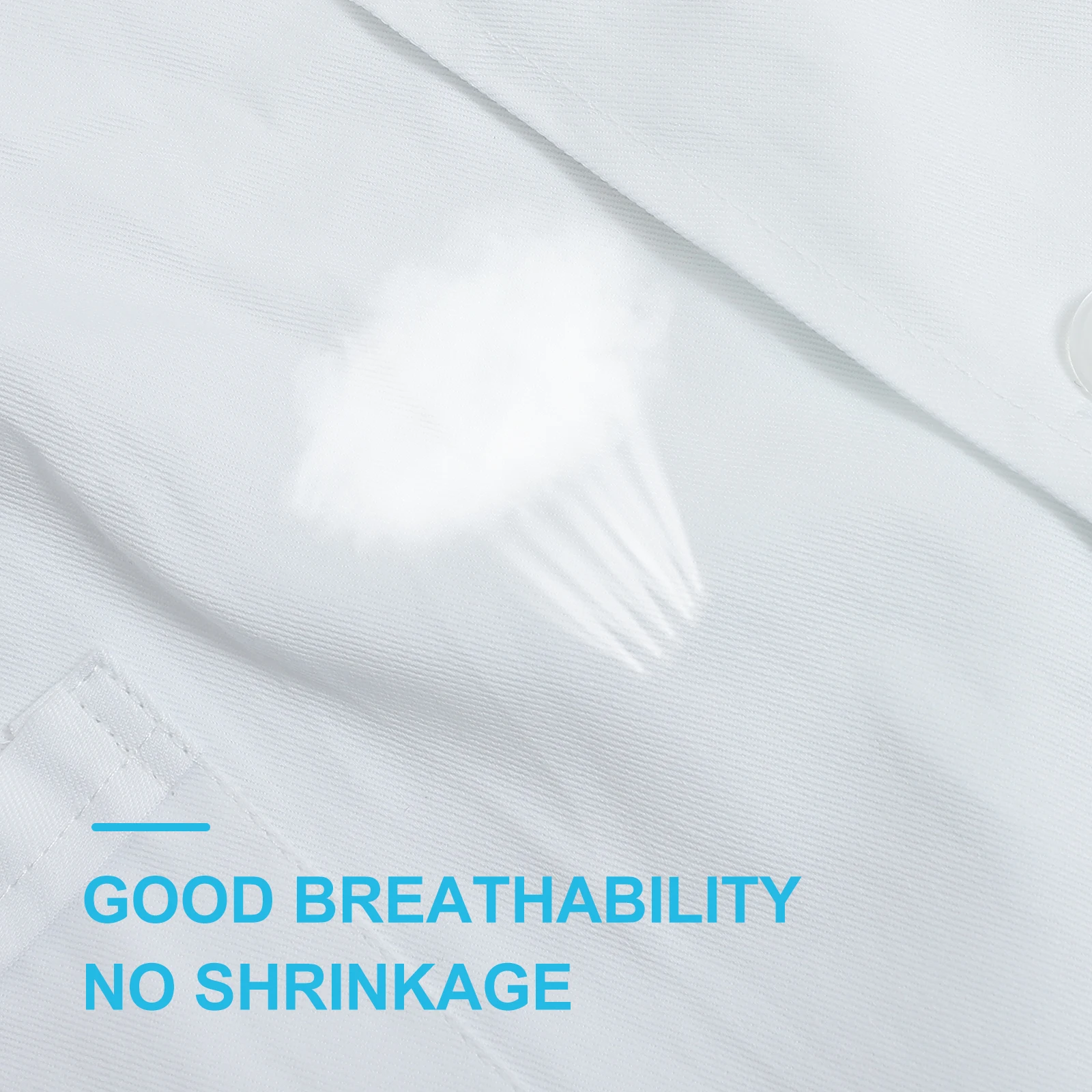 

White Doctor Coat Long Sleeve Cotton Lab Uniform Breathable Comfortable Pocket Design Medical Apparel White Color